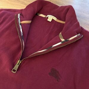 Burberry Brit Men's Maroon Zip-Up Sweater